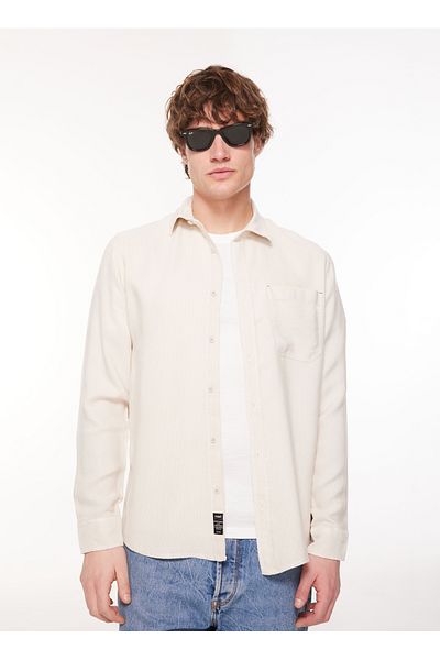 تي شيرت رجالي برقبة دائرية - أبيض مكسور، قصة مستقيمة M4rı49kbl31g018_ss Cn Treated