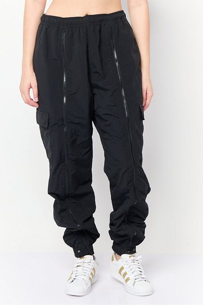 بنطلون كارغو رياضي متعدد الاستخدامات مناسب للأنشطة الخارجية للنساء، أسود