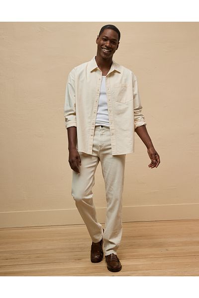 قميص أكسفورد Everyday باللون البيج - U-0153-6353 American Eagle