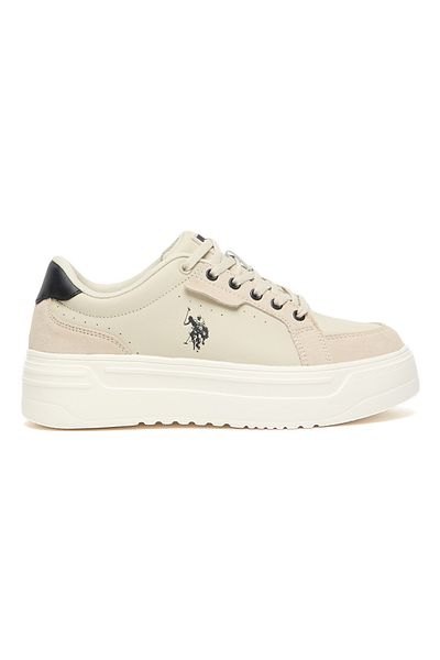 حذاء رياضي نسائي بكعب منخفض - تصميم كاجوال برباط ونعل مبطن مريح