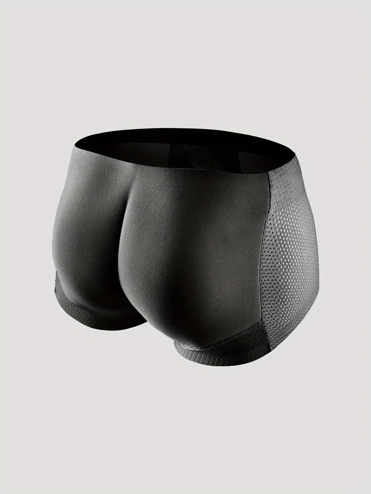 ملابس داخلية رجالية مشدّة - تصميم نحيف، قماش شبكي قابل للتنفس، غير شفاف، مشد للبطن ورفع المؤخرة، بيج