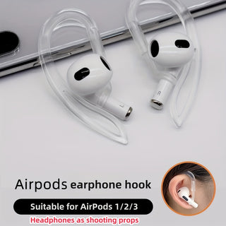 2/4 قطع من خطاف الأذن الشفاف لسماعات for airpods، ملحقات تعليق الأذن المصنوعة من مادة TPU المضادة للضياع متوافقة مع سماعات for airpods 1/2/3، خطافات حلق لغطاء الأذن