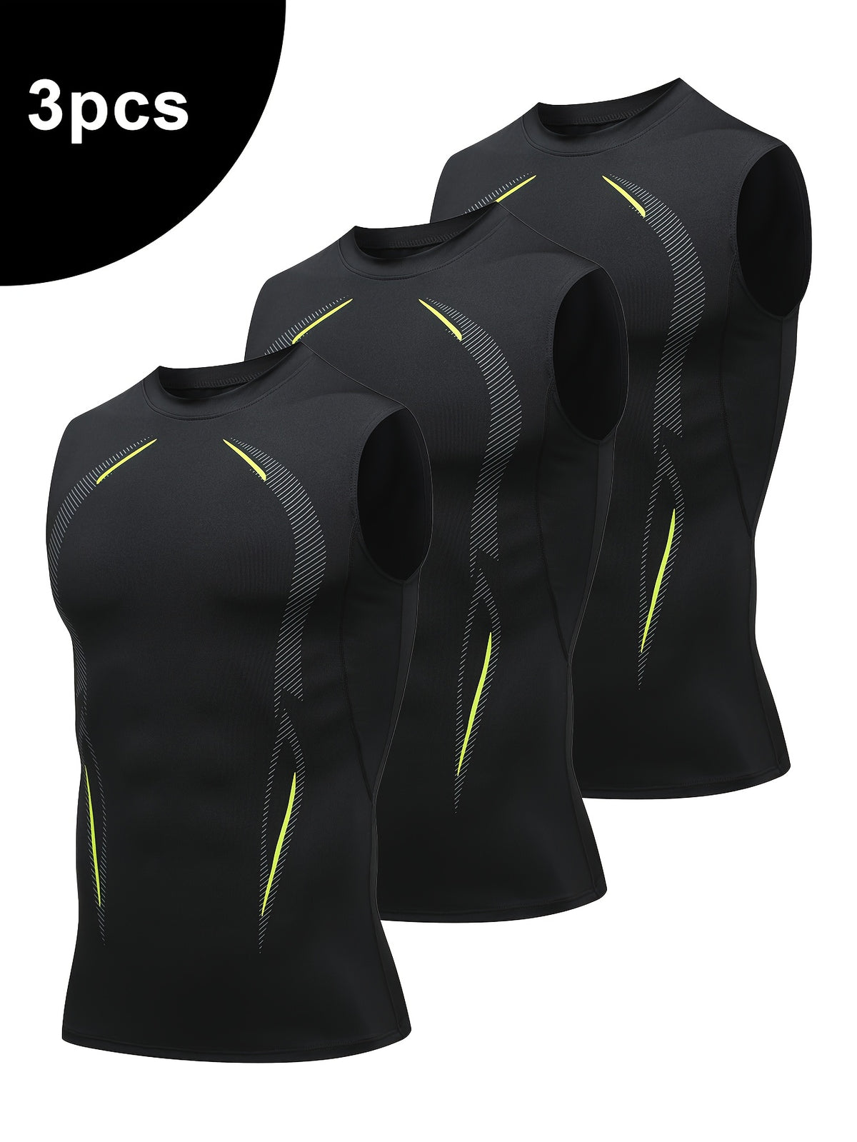 3 قطع سترة رياضية للرجال ذات طباعة تكنولوجية، سريعة الجفاف ومرنة لتدريب الهواء الطلق، قميص أساسي للتمرين، هدايا الربيع والصيف، مناسب لكرة السلة وكرة القدم ورغبي