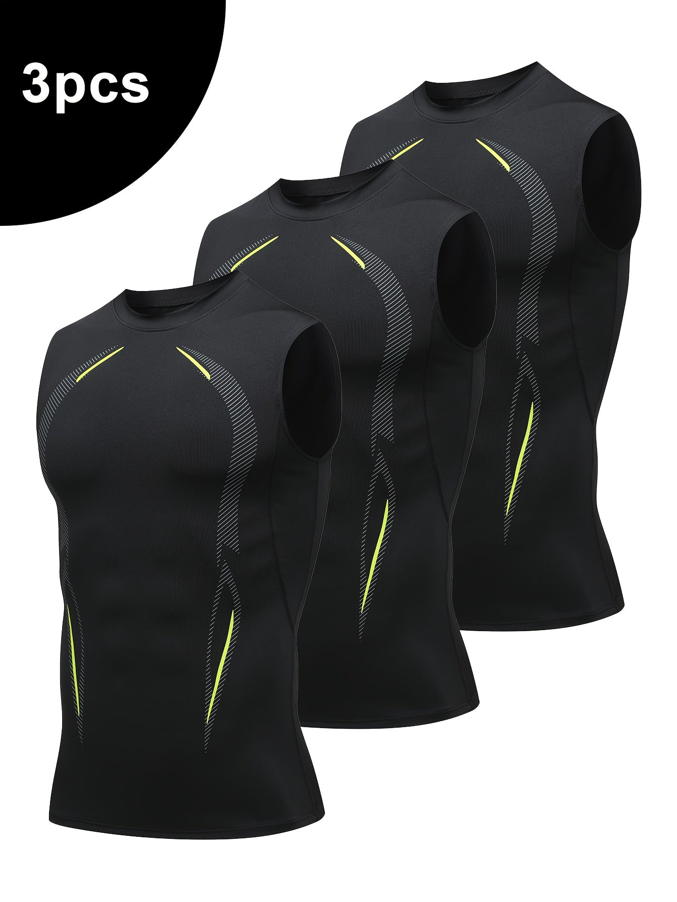 3 قطع سترة رياضية للرجال ذات طباعة تكنولوجية، سريعة الجفاف ومرنة لتدريب الهواء الطلق، قميص أساسي للتمرين، هدايا الربيع والصيف، مناسب لكرة السلة وكرة القدم ورغبي