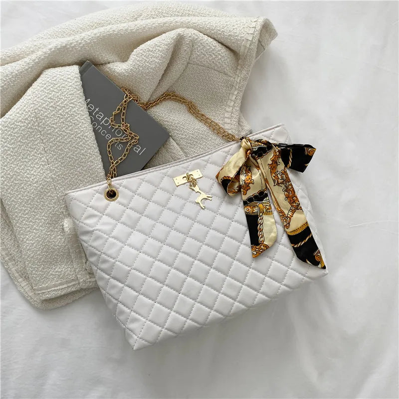 شنطة كتف كلاسيك للنساء - 2021 Ladies Fashion Leather Shoulder Lux