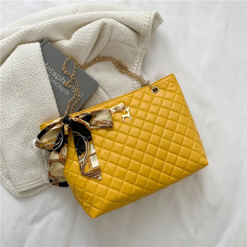 شنطة كتف كلاسيك للنساء - 2021 Ladies Fashion Leather Shoulder Lux