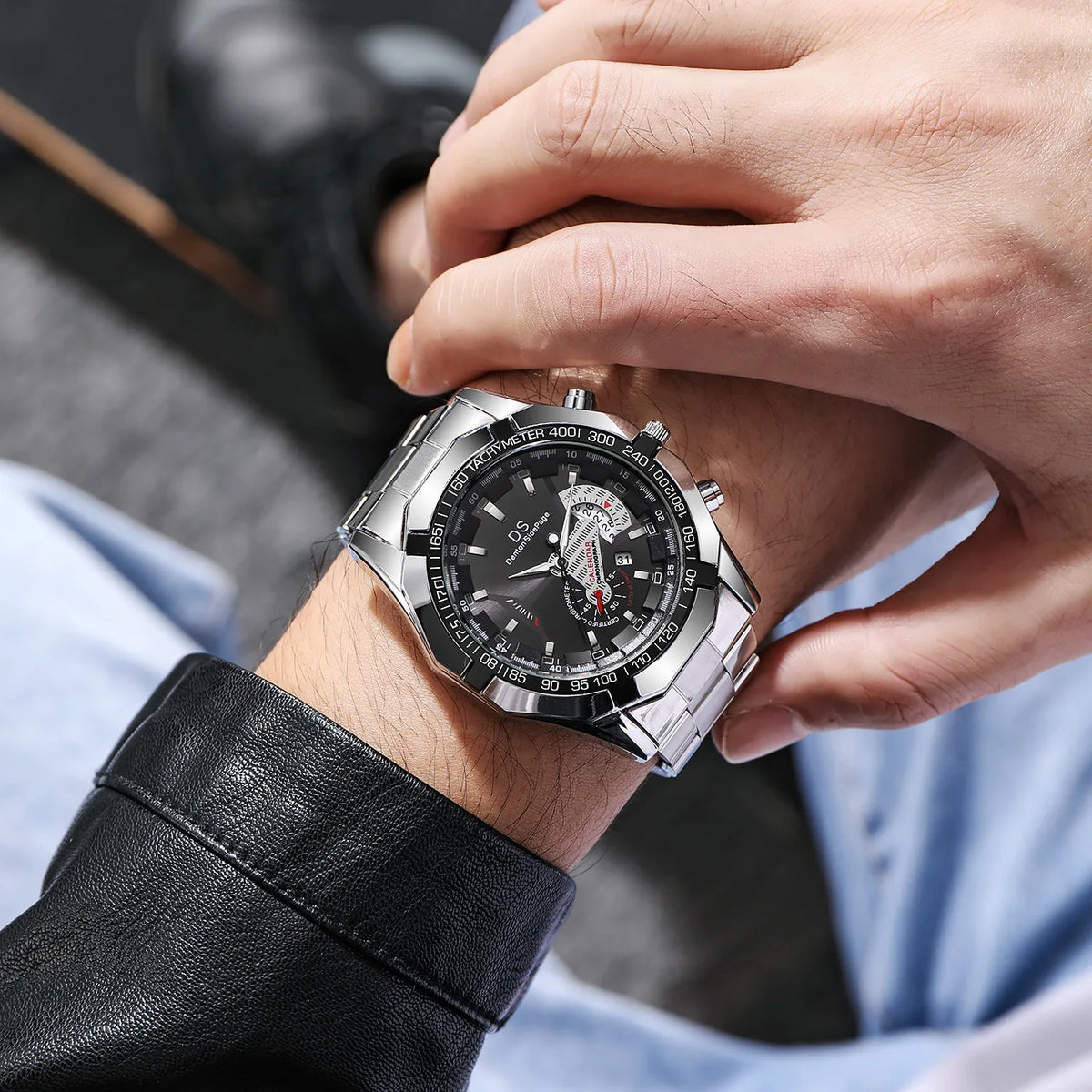 شنطة كروس أنيقة للنساء - 2022 Fashion Leather Man's Wrist Watch B