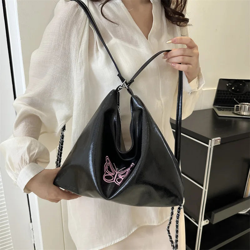 شنطة صغيرة أنيقة للنساء - 2023 Hot Pu Leather Shoulder Fur Tote La