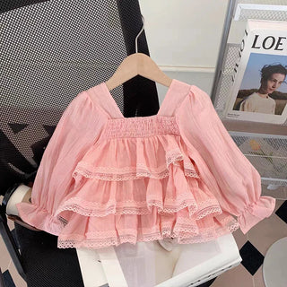موضة 2025 خريف جديد cute lace jacket and jeans طقم قطعتين كاجوال foreign ستايل children's clothing for babies plus size