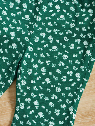 موضة 2025 european american ستايل كاجوال cross-border children's clothing بنات printed jacket with micro-pants بدلة