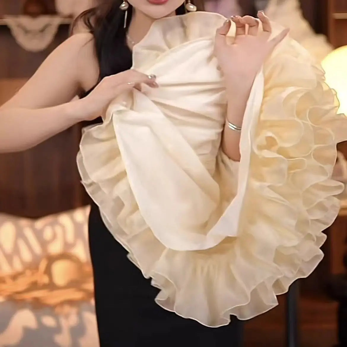 موضة 2025 بنات أميرة فستان جديد children's suspender فستان solid pattern birthday cake جيب طويل party ستايل foreign for baby