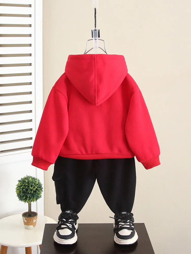 موضة 2025 جديد أولاد كاجوال two-piece overalls بدلة خريف cartoon print cotton and baby clothes for ربيع وخريف أطفال