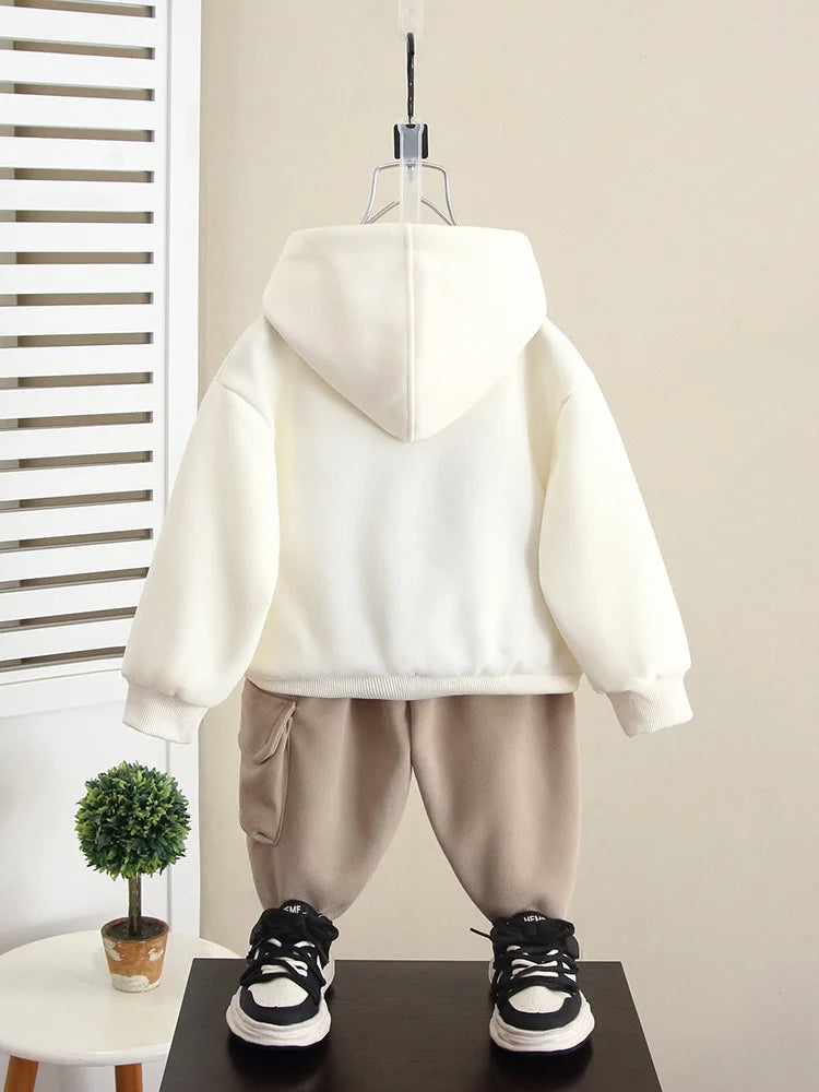 موضة 2025 جديد أولاد كاجوال two-piece overalls بدلة خريف cartoon print cotton and baby clothes for ربيع وخريف أطفال