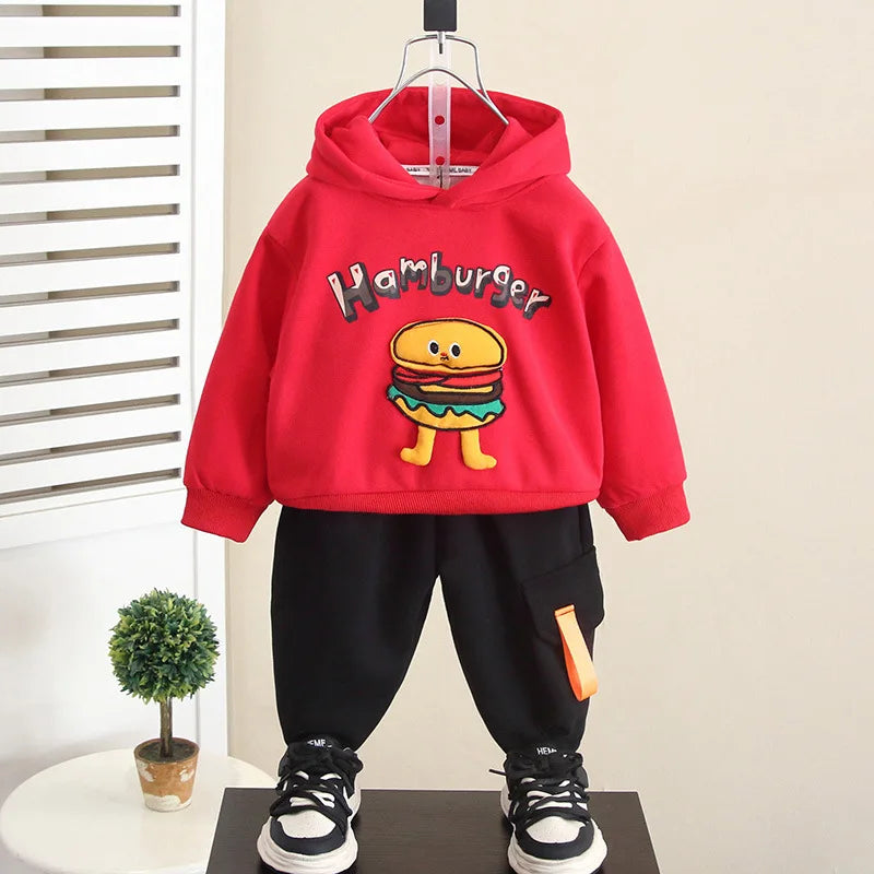 موضة 2025 جديد أولاد كاجوال two-piece overalls بدلة خريف cartoon print cotton and baby clothes for ربيع وخريف أطفال