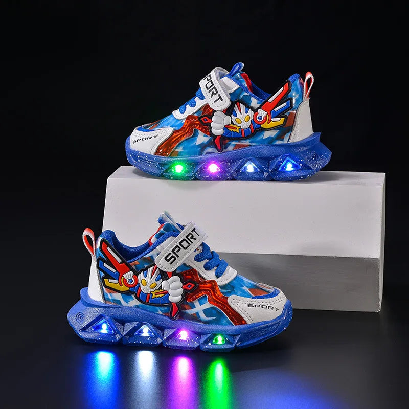 موضة 2025 جديد children's sports shoes تل breathable led light shoes أولاد' luminous shoes