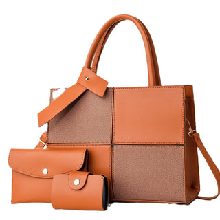 شنطة جلد كاجوال للنساء - 2025 New PU Leather 3 in 1 Women Bags Se