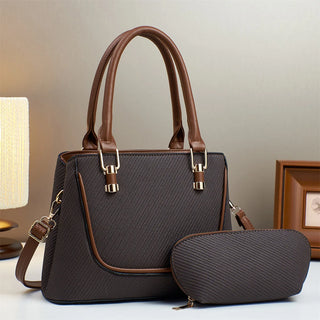 شنطة يد موضة 2025 للنساء - 2025 PU Leather 2 Pieces Bags Set Ladies