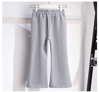موضة 2025 ربيع خريف أطفال boutique clothing طقم أكمام طويلة square neck solid single breasted توب flared pants teen بنت clothes