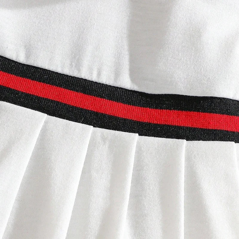 موضة 2025 صيف كاجوال children's clothing odm baby بنت جيب فستان printed knitted cross-border fashion female treasure أطفال