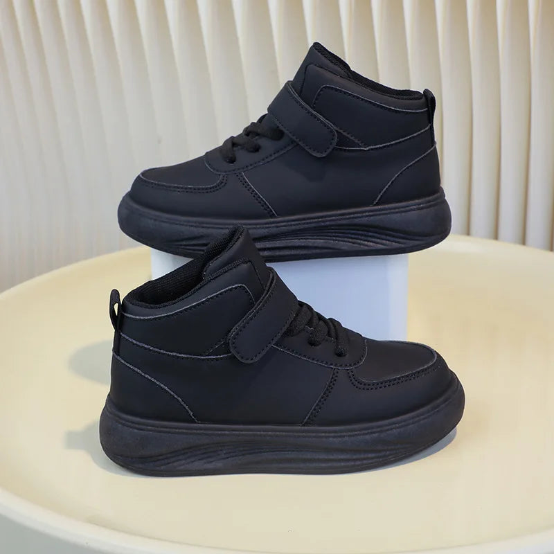 موضة 2025 white high-توب كاجوال shoes for أولاد and بنات non-slip sports design for children in خريف