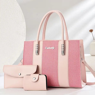 شنطة كروس عملية للنساء - 2025 Wholesale PU Leather 3 Pieces Bags