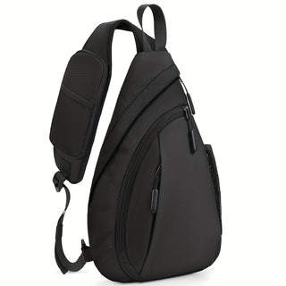 NUBILY حقيبة كتف خفيفة الوزن للرجال مضادة للسرقة - حزام قابل للتعديل، مادة أكسفورد متينة، مثالية للتنقل اليومي، المدرسة، السفر، والأنشطة الخارجية - أسود، حقيبة كتف عادية | حقيبة أسود أنيقة | حقيبة حزام قابلة للتعديل