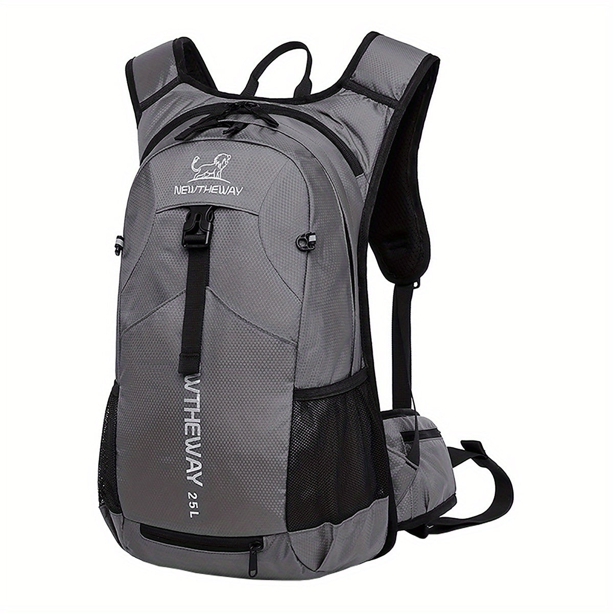 حقيبة رياضية خارجية متعددة الاستخدامات مع نظام رياضي مدمج - حقيبة ظهر قابلة للتعديل ومسامات للهواء لركوب الدراجات والمشي والتخييم والسفر - تتضمن تخزين خوذة وتصميم عاكس وحقيبة ظهر للمشي