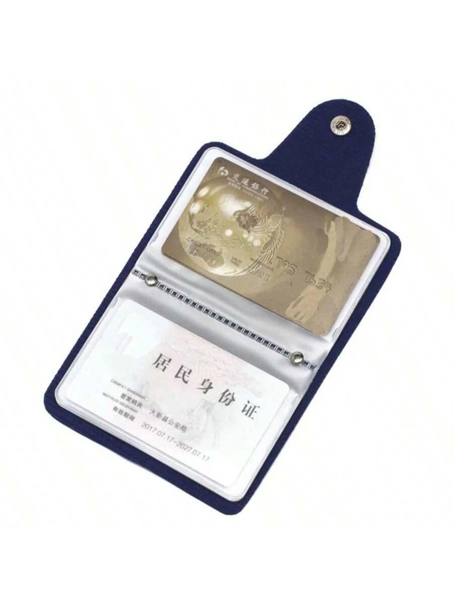 حقيبة حامل البطاقات 24 فتحة، جراب لون عادي بسيط، منظم بطاقات الائتمان والهوية لكل من الرجال والنساء، حامل بطاقات جلدي، ضروريات السفر للنساء، محفظة صغيرة، محفظة مصغرة، محفظة، محفظة بطاقات