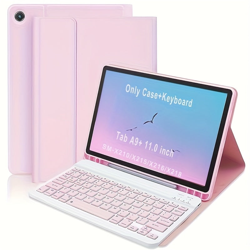 حافظة لوحة مفاتيح لجهاز A9 Plus بقياس 11.0 إنش SM-X210/X215/X216/X218، قابلة لإعادة الشحن وقابلة للإزالة مع غطاء منفذ شحن تايب-سي، مناسبة للكمبيوتر اللوحي A9+2023 5G