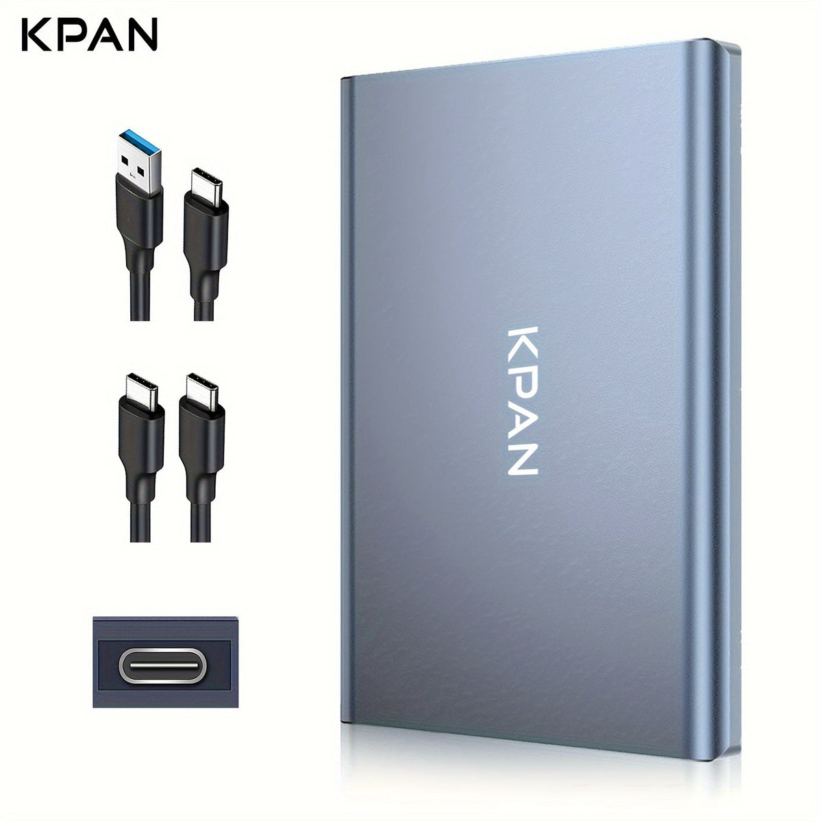 قرص صلب خارجي محمول KPAN USB 3.0 - نقل بيانات عالي السرعة، سعة كبيرة (1TB/500GB/320GB)، متوافق مع أجهزة الكمبيوتر الشخصية، اللابتوبات، الهواتف الذكية والمزيد، KPAN