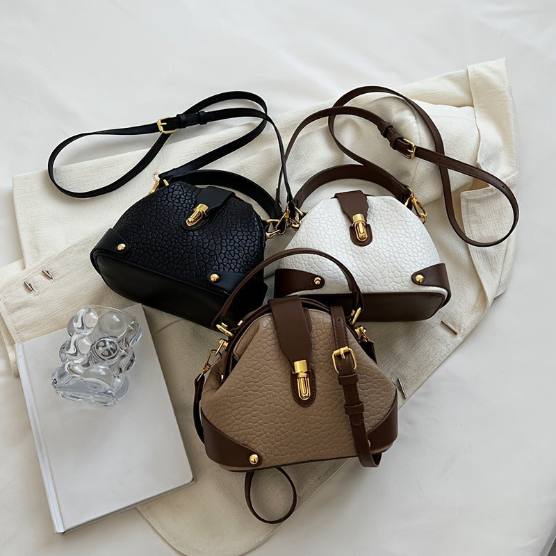 تتوفر هذه الحقيبة بثلاثة ألوان متاحة. حقيبة كروس خفيفة الوزن بألوان متنوعة، نسيج فاخر، حقيبة يد أنيقة على الطراز الغربي القديم، حقيبة كتف بسيطة للمسافرين، وحقيبة صدفة