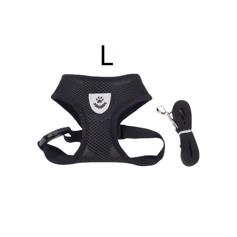 حزام صدر للكلاب، طوق شبكي للحيوانات الأليفة، حبل عاكس قابل للتنفس للجراء، مستلزمات الحيوانات الأليفة قابلة للتعديل، هدايا عيد الميلاد