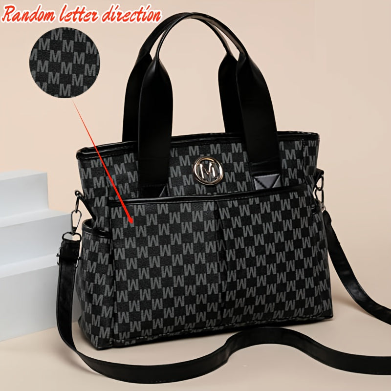 حقيبة كتف وكتف بتصميم كلاسيكي للنساء - سعة كبيرة، حزام قابل للتعديل، أقسام متعددة، إغلاق بسحاب، بطانة من البوليستر، قابلة للغسل باليد، حقيبة كتف يومية، حقيبة للتنقل | حقيبة مستوحاة من التصميم الكلاسيكي | حقيبة بحزام قابل للتعديل