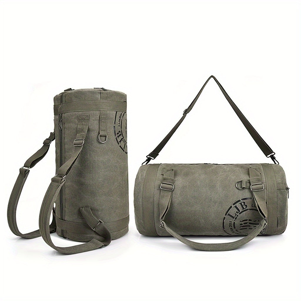 حقيبة رسول بأسلوب عتيق، سعة كبيرة، حقيبة أسطوانية متينة، حقيبة سفر متعددة الوظائف وأنيقة، مع بطانة من البوليستر، قابلة للغسل باليد، للرجال والنساء، خيار حمل بالكتف والكتف واليد