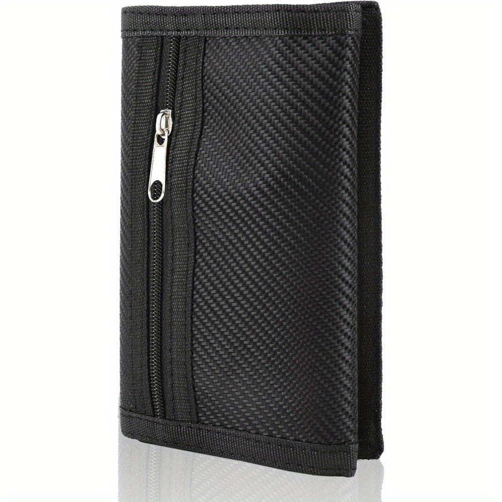 محفظة رجالية فائقة الرقة تحجب تقنية RFID بفتحة لـ 6 بطاقات + مشبك نقود - مجموعة هدايا عملية من الجلد الصناعي الأسود الأنيق، محفظة سفر آمنة | محفظة بسيطة | محفظة متينة