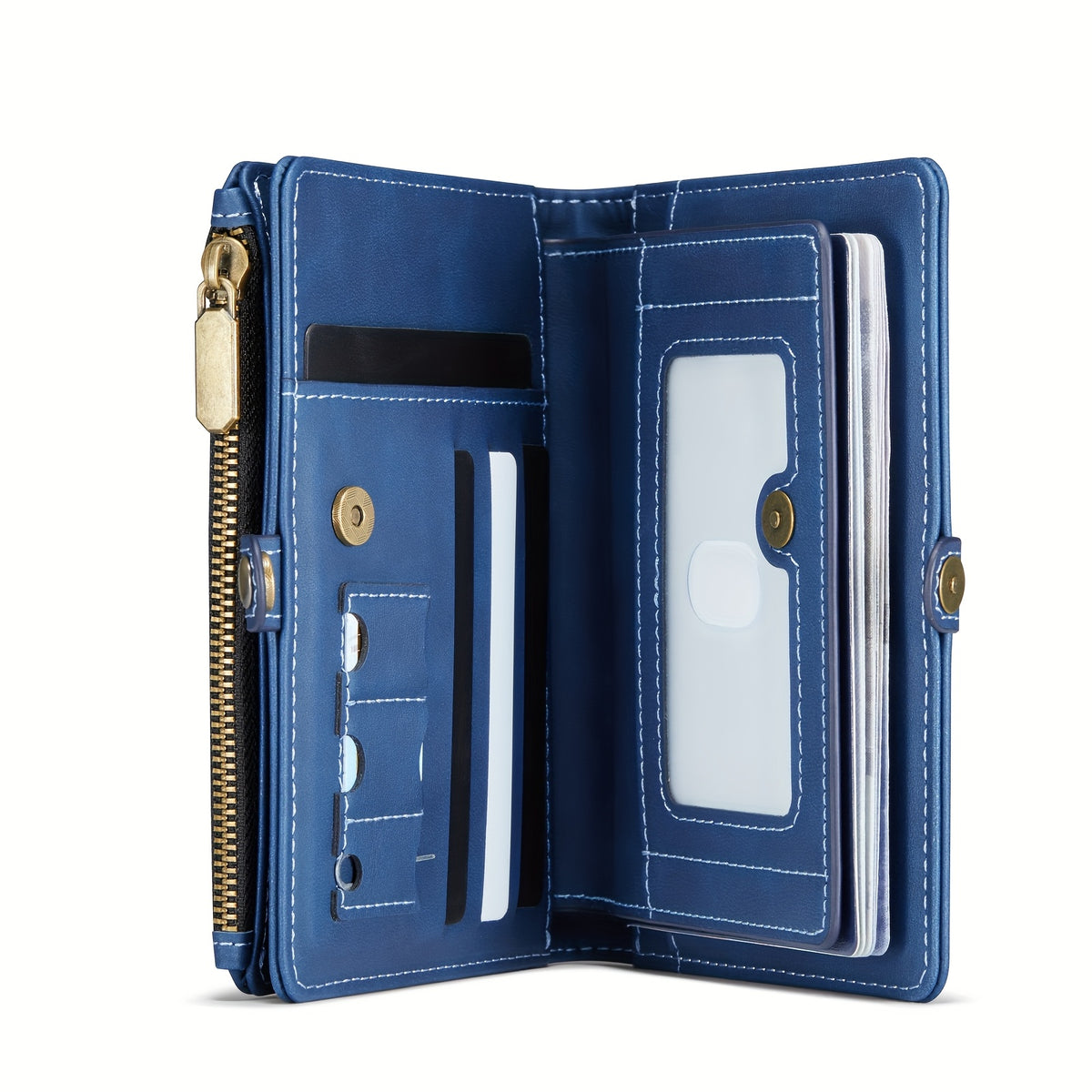 منظم جواز سفر السفر مع أغطية بطاقة الائتمان RFID، حقيبة مستندات متعددة الجيوب وحقيبة عملات بسحاب - محفظة سفر آمنة مضادة للسرقة لرحلات دولية، الاستخدام اليومي، تخزين متعدد البطاقات