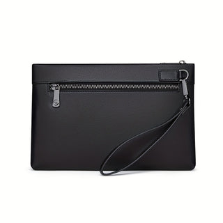 حقيبة يد جلدية حقيقية مطبوعة على شكل تنين بول - سعة كبيرة، حقيبة يد أنيقة للرجال للعمل والسفر والمناسبات الاجتماعية، أسود بتصميم تنين أبيض، حقيبة يد للسفر | إكسسوار أنيق | إغلاق بسحاب متين، حقيبة سفر