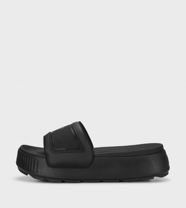 KERMEN Open Toe Flatform Slides