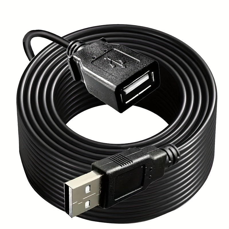 كابل تمديد USB 2.0 بطول 4.6 متر وسمك 22AWG، كبل تمديد عالي السرعة من نوع أ ذكر إلى أنثى، مناسب لأجهزة الألعاب، إكس بوكس، محركات أقراص فلاش USB، قارئات البطاقات، الأقراص الصلبة، لوحات المفاتيح، الطابعات، والماسحات الضوئية
