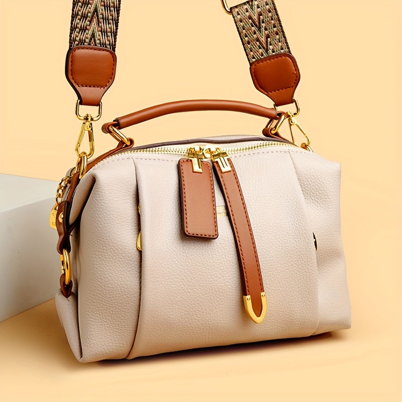 حقيبة كروس نسائية ناعمة بأسلوب عتيق - متعددة الاستخدامات للتنقل، متوفرة كحقيبة يد، كحقيبة كتف، أو كحزام قابل للفصل، متوفرة بستة ألوان، مثالية لاختيارك، حقيبة يومية | حقيبة بأسلوب عتيق | حزام قابل للفصل، Purs