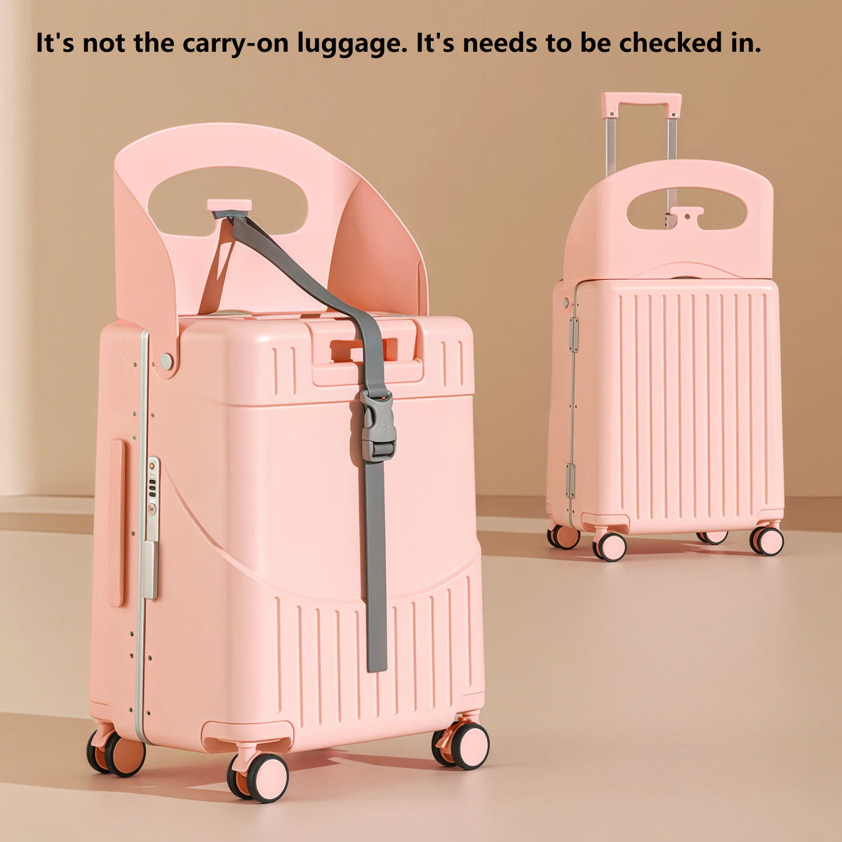 حقيبة سفر قابلة للطي مع مقعد، حقيبة سفر أساسية للسفر، قفل مزيج للجمارك، فصل رطب وجاف، عجلات عالمية.