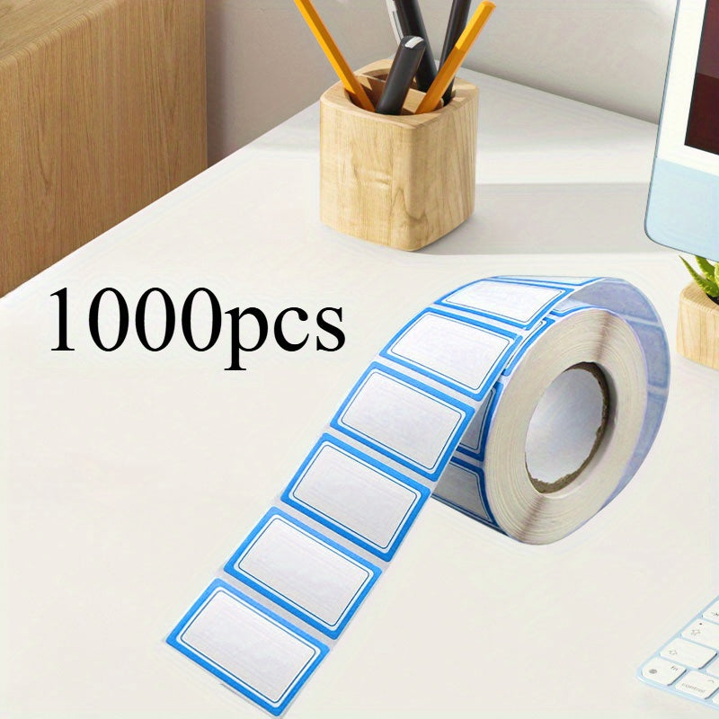1000/500/300 قطعة من ملصقات العلامات، ملاحظات لاصقة، أقلام، ملصقات علامات، تصنيف ملفات/ملصقات أسعار السوبرماركت، اسم يُكتَب يدويًا وقابل للطباعة على الورق، ملصقات محفظة