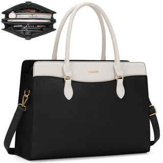 حقيبة كمبيوتر محمول نسائية من نوبيلي 39.62 سم حقيبة كمبيوتر محمول جلد صناعي حقيبة عمل كبيرة احترافية مكتبية حقيبة كمبيوتر محمول نسائية حقيبة سفر نسائية حقيبة كتف مزدوجة