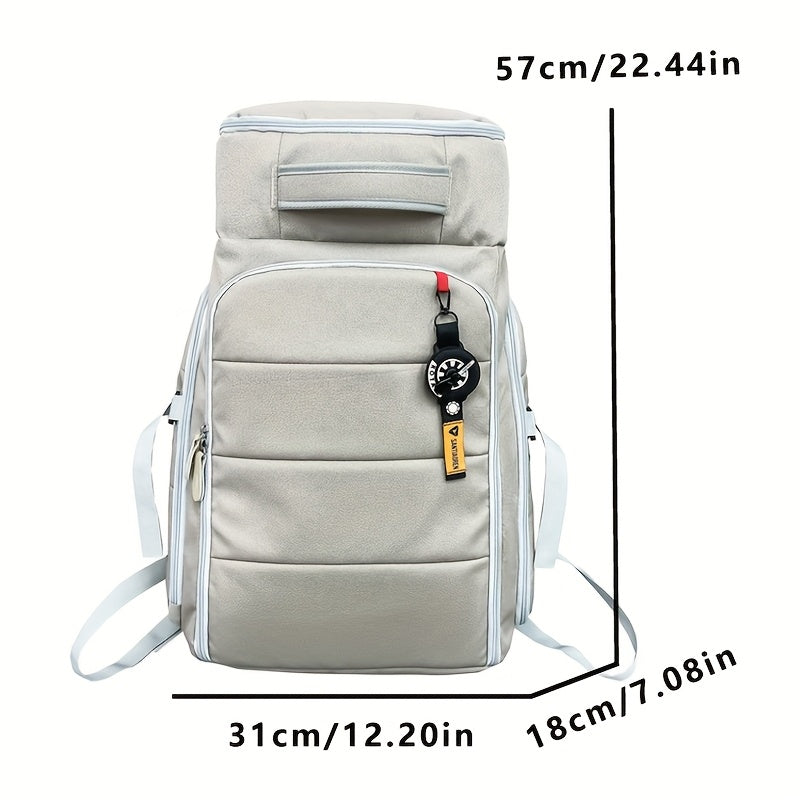 حقيبة ظهر متعددة الاستخدامات كبيرة السعة، مع حجرة مستقلة للأحذية، حقيبة محمولة بفصل جاف ورطب، متعددة الجيوب وسحابيات للرحلات الخارجية والرياضة القصيرة المسافة