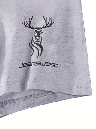 JEANSWEST 4 قطع سراويل بوكسر قطنية للرجال