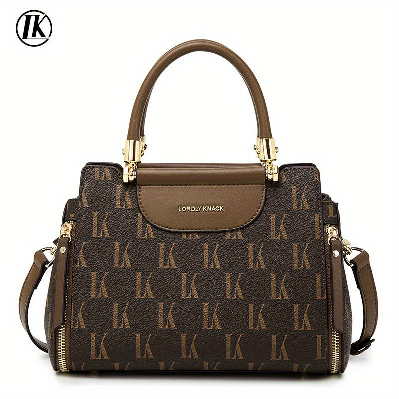 حقيبة يد نسائية بنية قهوة أنيقة - طبقة ثانية ممتازة مع حزام كتف قابل للتعديل وقابل للإزالة، سعة كبيرة لتوت وحقيبة كروسبودي، أدوات ذهبية اللون، إغلاق بسحاب، بطانة بوليستر - متعددة الاستخدامات للعمل، العرض اليومي، المناسبات الرسمية