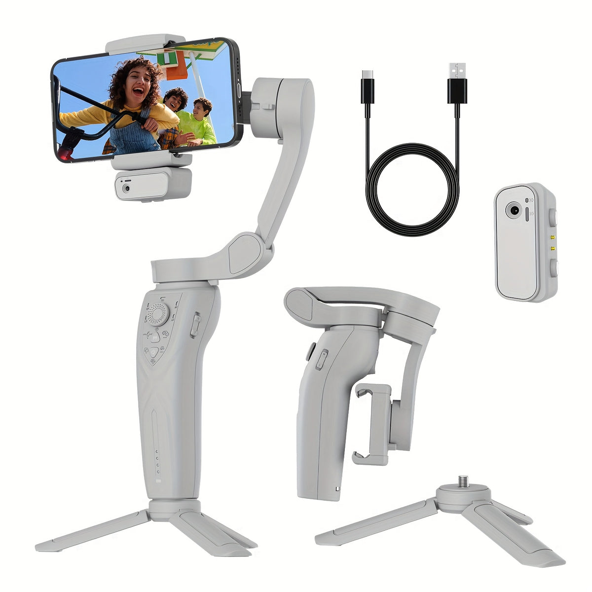 مستقر يدوي جديد ثلاثي المحاور من ديسيونتال مضاد للاهتزاز مع تحكم بالإيماءات وإضاءة تعبئة ووحدة تتبع الذكاء الاصطناعي، جهاز تتبع وجه فائق الحساسية والمثبت بوزن 280 جرام، بطارية مدمجة قابلة للشحن بسعة 2550 مللي أمبير في الساعة، يدعم وظيفة شحن الهاتف المحمول