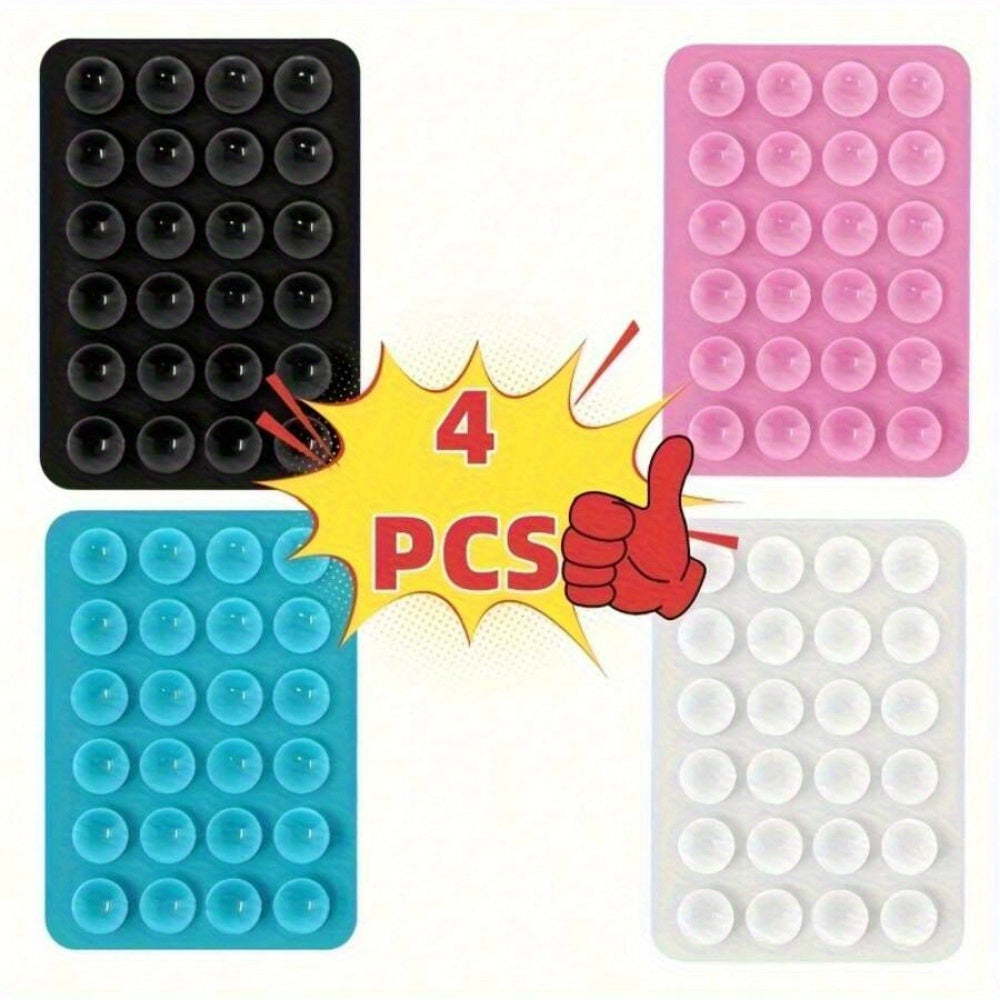 4 قطع/3 قطع من حامل الهاتف المحمول بالكوب السيليكوني، حامل لاصق مقاوم للماء مناسب لآيفون وأندرويد، حامل حلقة هاتف محمول عالمي، مناسب لل셀في والفيديو، مع ملحقات تركيب لاصقة قوية