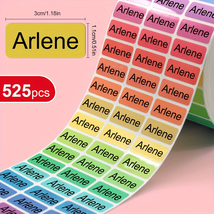 ملصقات بأسماء قابلة للتخصيص لزجاجات المياه والقلم والصندوق الغذائي - مادة PP متينة، ملصقات شخصية للمكتب واللوازم، حل يومي أنيق وعملي، ملحقات مكتبية | متوفرة بألوان متعددة