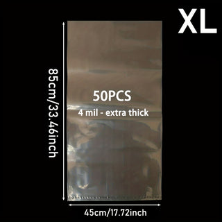 50 حقيبة نقل سمك بلاستيكية شفافة مع أربطة مطاطية، حقيبة ماء حية مانعة للتسرب للسمك والزواحق والحيوانات الأليفة الصغيرة، متوفرة بأحجام متعددة